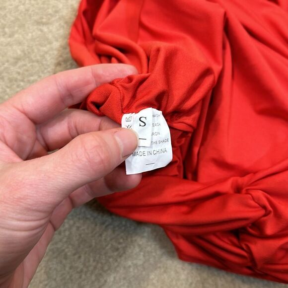 Bodycon Red Cutout Shortsleeve Summer Party Ruched Short Women Dress Size Small - Picture 5 of 6